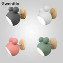 GobekUsa Cartoon Mouse Wall Lamp | Nordic LED Sconce for Kids' Room & Bedroom