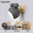GobekUsa Cartoon Mouse Wall Lamp | Nordic LED Sconce for Kids' Room & Bedroom