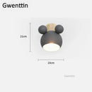 GobekUsa Cartoon Mouse Wall Lamp | Nordic LED Sconce for Kids' Room & Bedroom