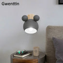 GobekUsa Cartoon Mouse Wall Lamp | Nordic LED Sconce for Kids' Room & Bedroom