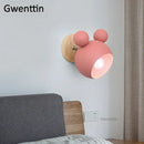 GobekUsa Cartoon Mouse Wall Lamp | Nordic LED Sconce for Kids' Room & Bedroom