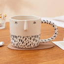 Playful spotted face 340ml ceramic coffee milk mug kitchen decor by Decorbites