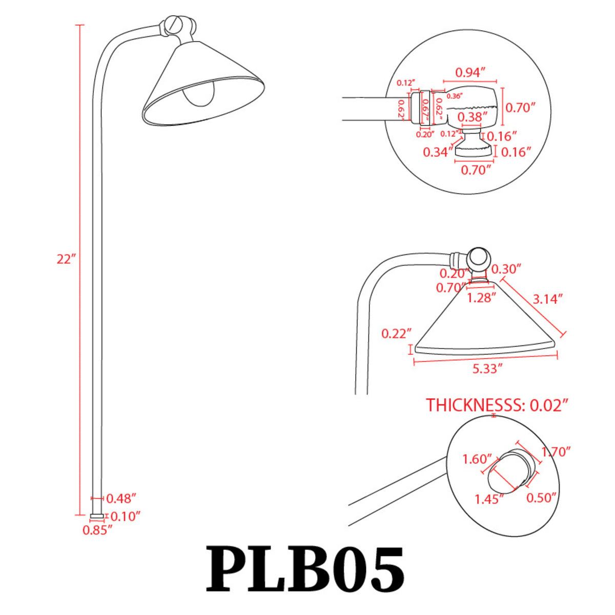 PLB05 LED Low Voltage Landscape Brass Lighting Directional Pathway Light, photo 3 of 14