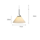 GobekUsa Cream LED Pendant Light Nordic Pleated Chandelier for Home Decoration