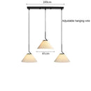 GobekUsa Cream LED Pendant Light Nordic Pleated Chandelier for Home Decoration
