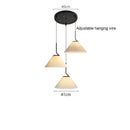 GobekUsa Cream LED Pendant Light Nordic Pleated Chandelier for Home Decoration