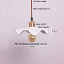 Pleated white fabric pendant light bedroom ceramic wood decor by Decorbites