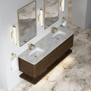 James Martin Allamari 72" Floating Double Bathroom Vanity, Sable