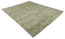 Plush Beni Ourain 12.5x15 Ivory and Moss Olive Moroccan Rug Made with fine Wool by The Rug Decor