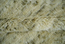 Plush Beni Ourain 12.5x15 Ivory and Moss Olive Moroccan Rug Made with fine Wool by The Rug Decor