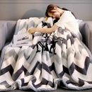 GobekUsa Winter Raschel Blanket: Double Layered Warm Flannel Bedding Blanket