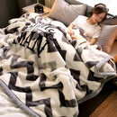 GobekUsa Winter Raschel Blanket: Double Layered Warm Flannel Bedding Blanket