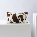 Plush black white flower cushion cover living room decor by Decorbites