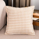 Plush black & white houndstooth cushion cover bedroom bow pillow by Decorbites