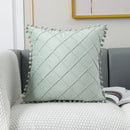Plush black & white houndstooth cushion cover bedroom bow pillow by Decorbites