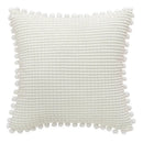 Plush black & white houndstooth cushion cover bedroom bow pillow by Decorbites