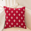 Plush black & white houndstooth cushion cover bedroom bow pillow by Decorbites