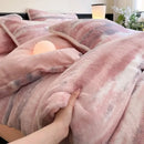 GobekUsa Cozy Rabbit Hair Bed Set, Queen Size Comforter for Winter Luxury Comfort