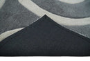 Plush Contemporary 3x5, 4x6 and 5x7 Hand Woven Shag Ivory and Gray Art Silk Soft Area Rug