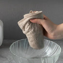 Plush coral velvet soft hand towels with bows for kitchen and bathroom by Decorbites