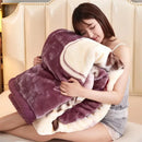 GobekUsa Double Layer Raschel Blankets: Soft Faux Fur Mink Throw for Beds