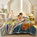 GobekUsa Double Layer Raschel Blankets: Soft Faux Fur Mink Throw for Beds