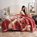 GobekUsa Double Layer Raschel Blankets: Soft Faux Fur Mink Throw for Beds