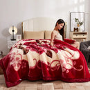 GobekUsa Double Layer Raschel Blankets: Soft Faux Fur Mink Throw for Beds