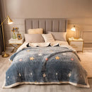 GobekUsa Double-Sided Fleece Wool Blanket