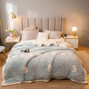 GobekUsa Double-Sided Fleece Wool Blanket