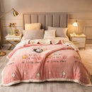 GobekUsa Double-Sided Fleece Wool Blanket