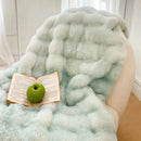 GobekUsa Gradient Pink Double Layer Faux Fur Winter Blanket