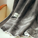 GobekUsa Double-Layer Warm Blanket: Flannel & Lamb Wool Sofa Blanket