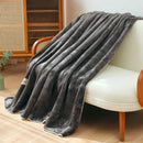 GobekUsa Double-Layer Warm Blanket: Flannel & Lamb Wool Sofa Blanket