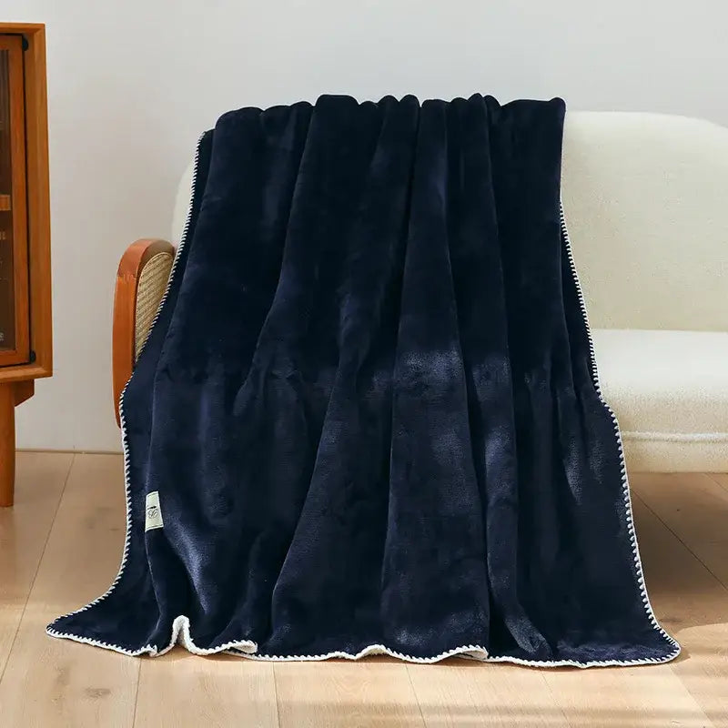 GobekUsa Double-Layer Warm Blanket: Flannel & Lamb Wool Sofa Blanket, photo 11 of 12