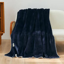 GobekUsa Double-Layer Warm Blanket: Flannel & Lamb Wool Sofa Blanket