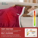 GobekUsa Electric Heated Blanket Throw: 10 Temp Settings, Auto Shut Off, Machine Washable