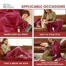 GobekUsa Electric Heated Blanket Throw: 10 Temp Settings, Auto Shut Off, Machine Washable