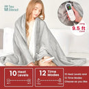 GobekUsa Electric Heated Blanket Throw: 10 Temp Settings, Auto Shut Off, Machine Washable