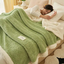 GobekUsa Coral Fleece Blanket: Super Soft Single Size Sofa Cover for Office, Cozy Nap Blanket