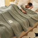 GobekUsa Coral Fleece Blanket: Super Soft Single Size Sofa Cover for Office, Cozy Nap Blanket