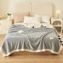 GobekUsa Coral Fleece Blanket: Super Soft Single Size Sofa Cover for Office, Cozy Nap Blanket