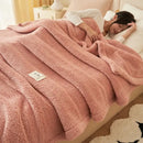 GobekUsa Coral Fleece Blanket: Super Soft Single Size Sofa Cover for Office, Cozy Nap Blanket