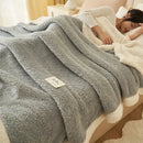 GobekUsa Coral Fleece Blanket: Super Soft Single Size Sofa Cover for Office, Cozy Nap Blanket