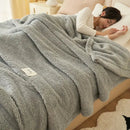 GobekUsa Coral Fleece Blanket: Super Soft Single Size Sofa Cover for Office, Cozy Nap Blanket