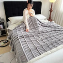 GobekUsa Cozy Lamb Wool Plush Blanket for Adults: Soft, Thickened, Multi-Use Ribbed Shawl