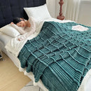GobekUsa Cozy Lamb Wool Plush Blanket for Adults: Soft, Thickened, Multi-Use Ribbed Shawl