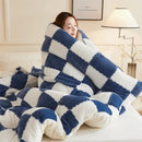 GobekUsa Cozy Checkerboard Duvet Blanket for Winter Warmth and Comfort