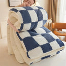 GobekUsa Cozy Checkerboard Duvet Blanket for Winter Warmth and Comfort