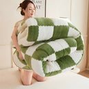 GobekUsa Cozy Checkerboard Duvet Blanket for Winter Warmth and Comfort